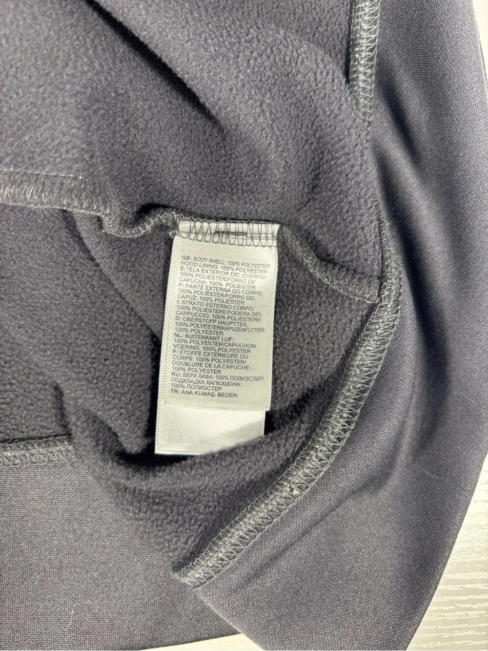 The North Face Gray Full Zip Hoodie Lime Green Logo Men’s Fleece Lined Size XXL